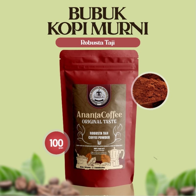 Jual Bubuk Kopi Murni Robusta Taji Lereng Bromo Malang Kopi Robusta Premium 100gram Shopee 6360