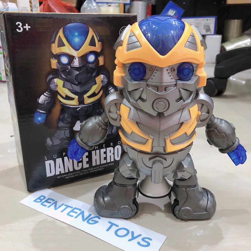 Jual Mainan Robot Joget Super Hero- Dance Hero musik dan lampu
