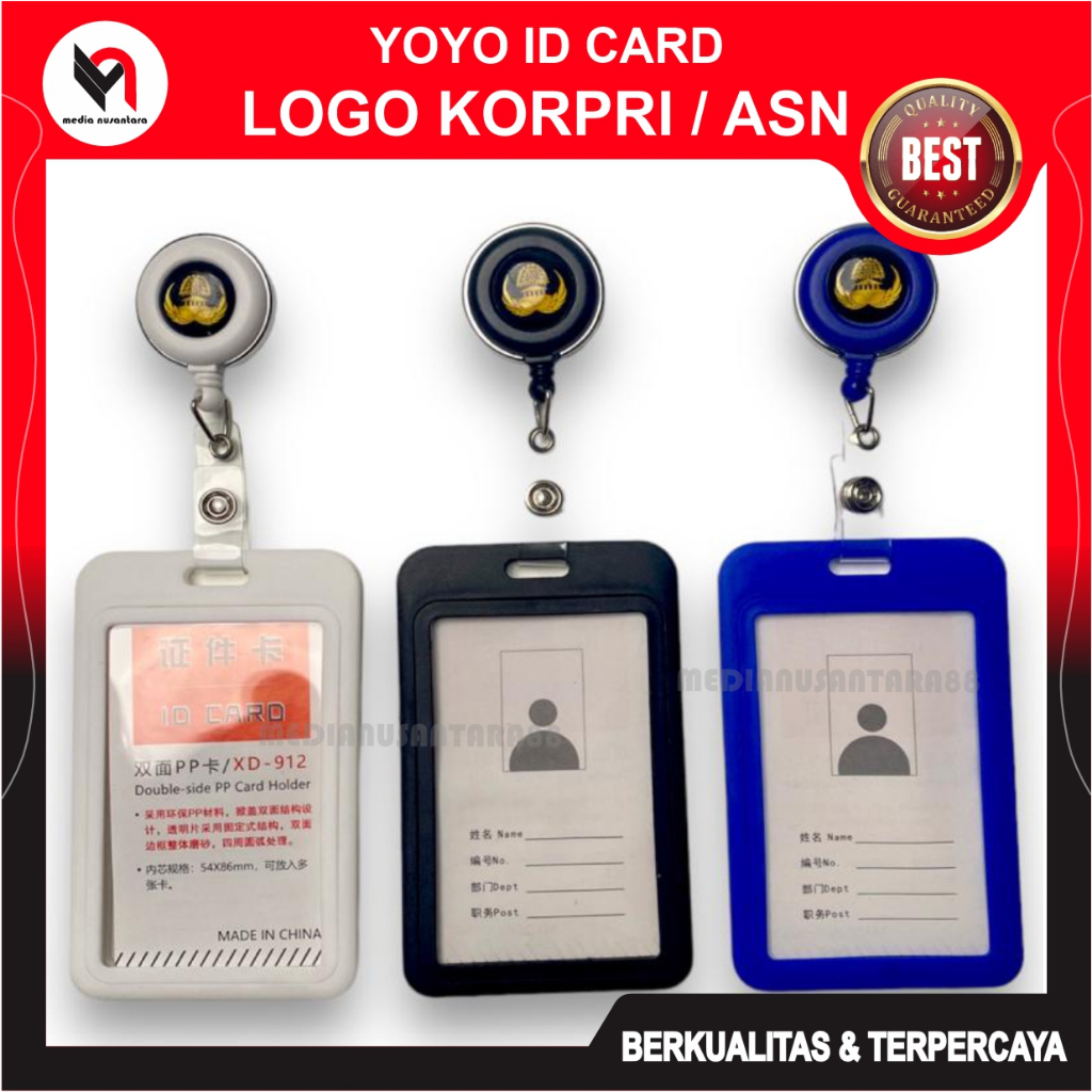 Jual Yoyo ID Card Logo KORPRI ASN PNS Dengan Holder Card | Shopee Indonesia