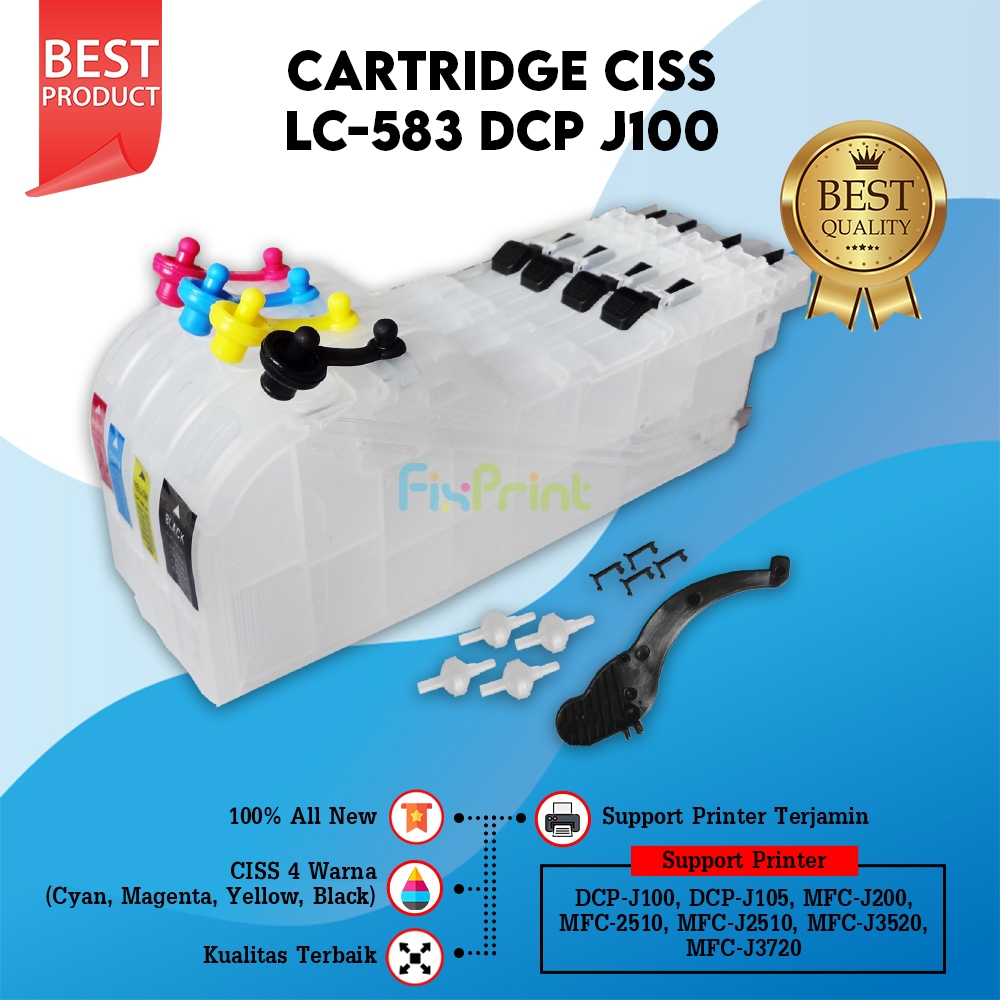 Jual Cartridge Refillable Mciss Brother Dcp J100 J105 J200 Mfc2510 J2510 Shopee Indonesia 