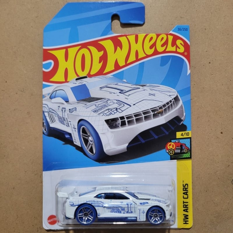 Hot Wheels Custom '11 Camaro Die-Cast Car - HW Art Cars Series, White, 1:64 Scale - View #9