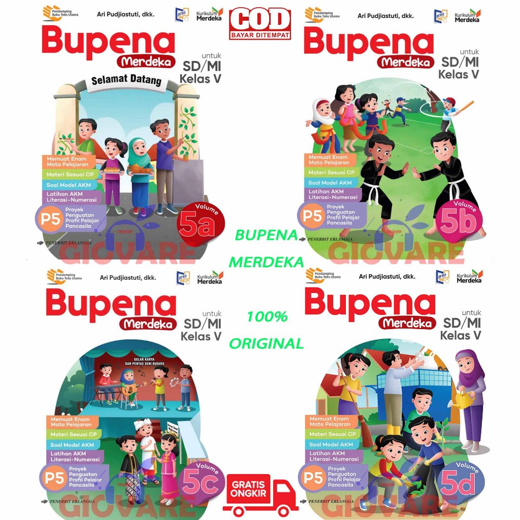 Jual BUKU BUPENA MERDEKA 5A 5B 5C 5D ERLANGGA KURIKULUM MERDEKA ...