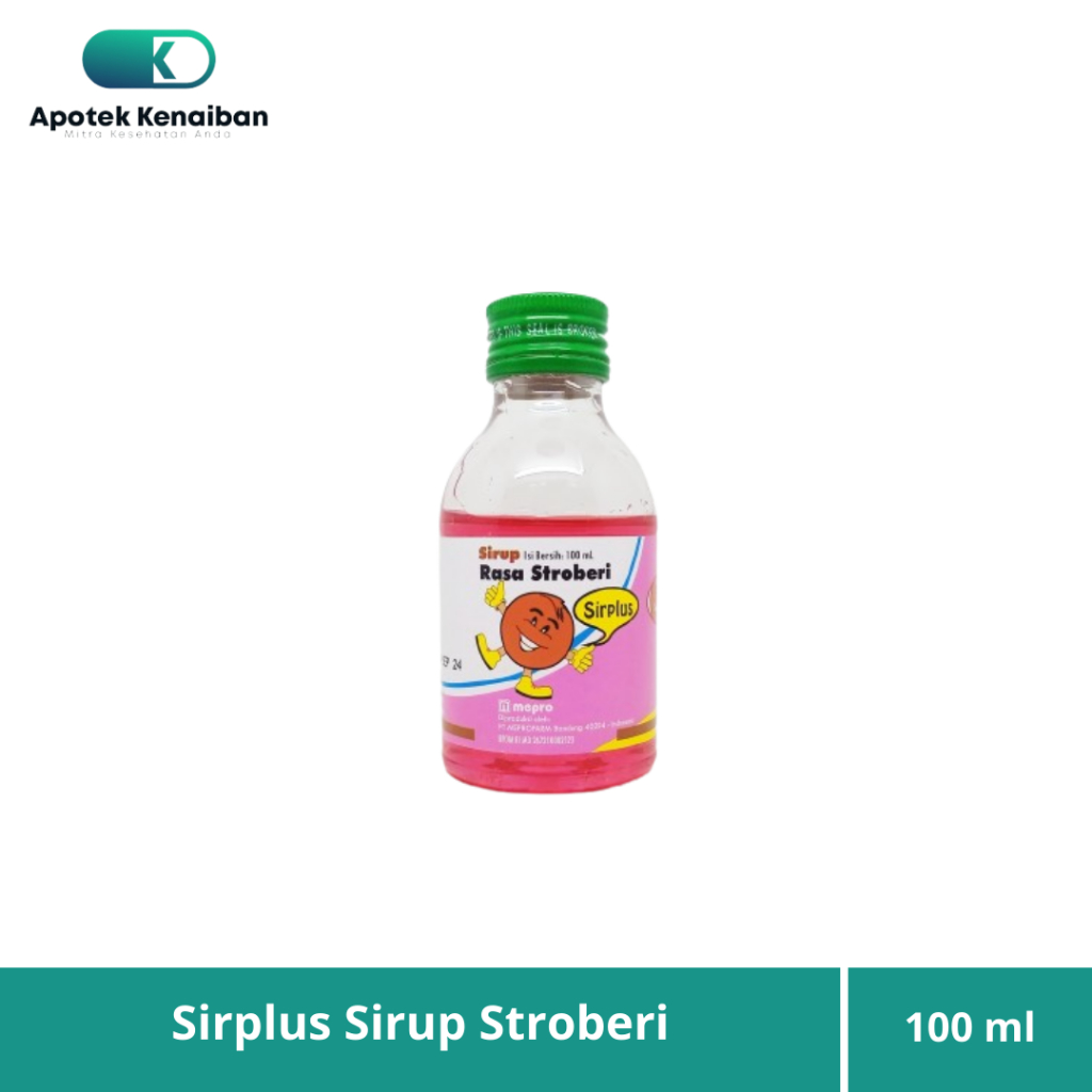 Jual SIRPLUS SIRUP RASA STRAWBERRY 100 ML / PEMANIS OBAT | Shopee Indonesia
