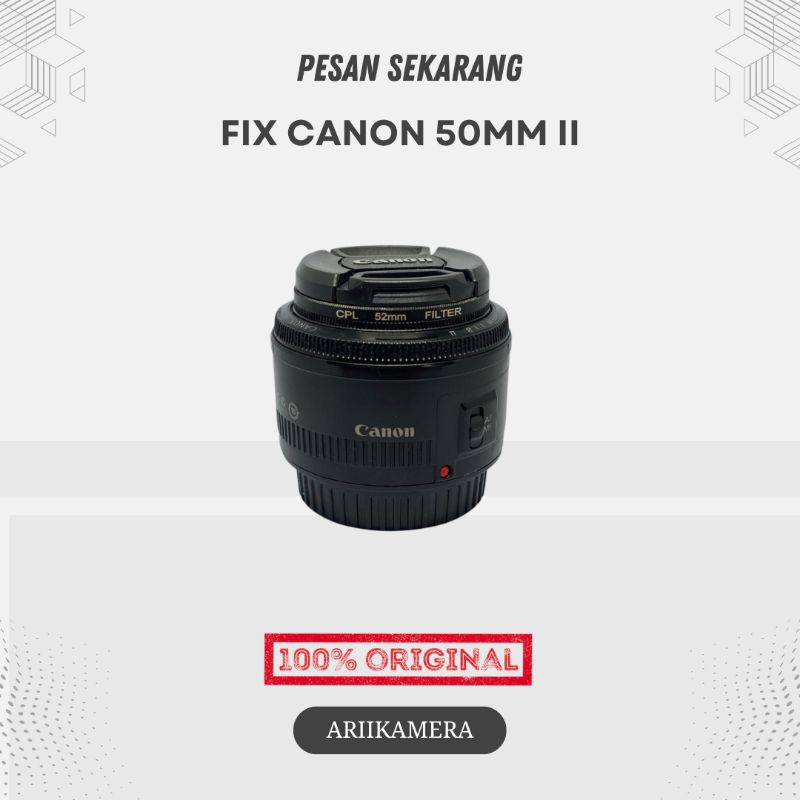Jual LENSA FIX CANON 50MM F1.8 MARK ll | Shopee Indonesia