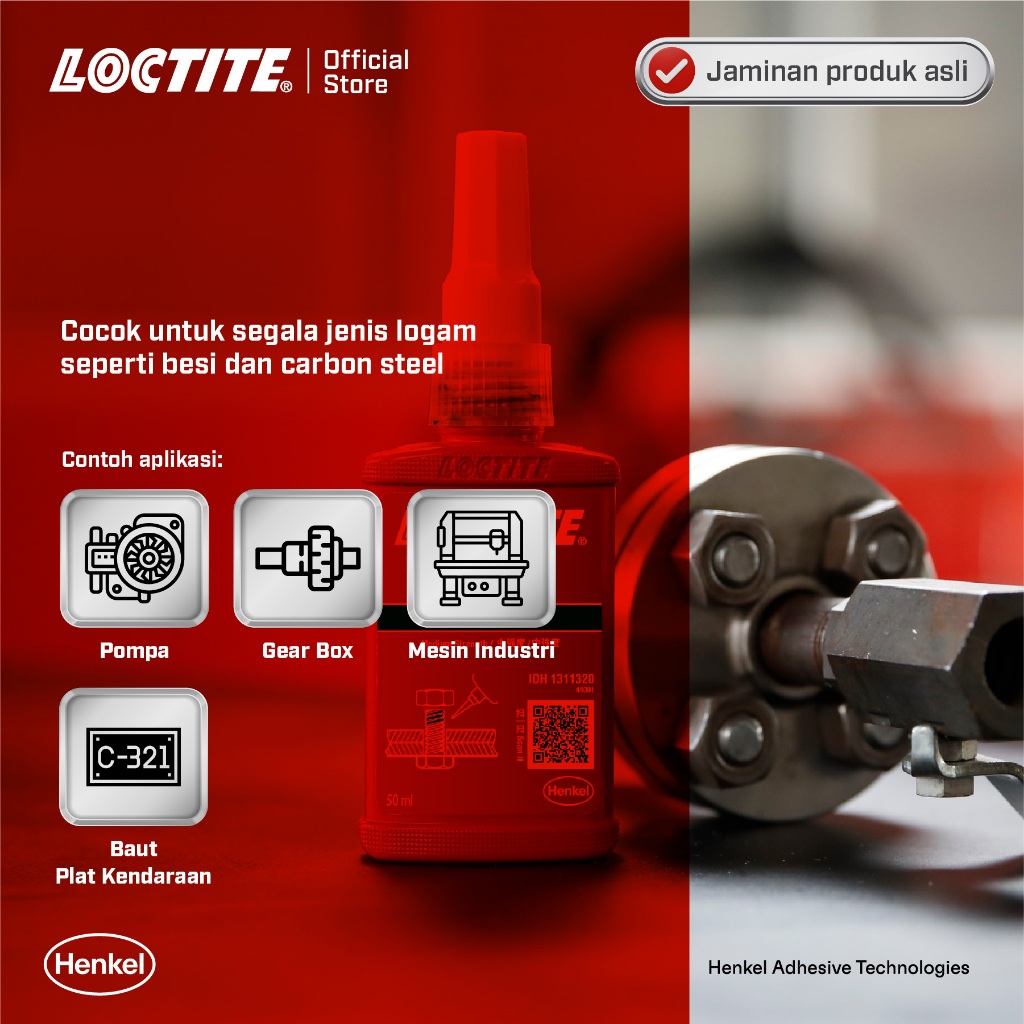 Jual Henkel LOCTITE 243 Threadlocker Lem Baut - 50 ml | Shopee Indonesia