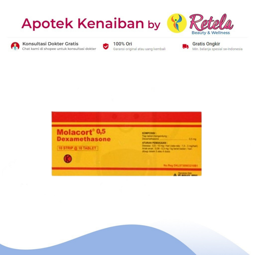 Jual MOLACORT 0.75MG 1 STRIP 10 TABLET | Shopee Indonesia