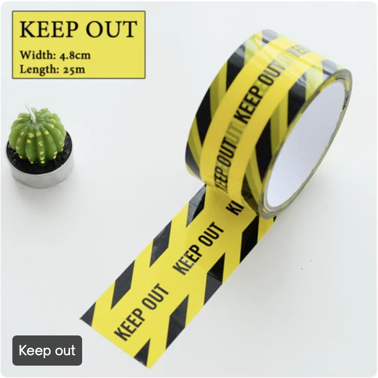 Jual Lakban Stiker Label Sticker Keep Out Caution Warning Do Not Enter ...