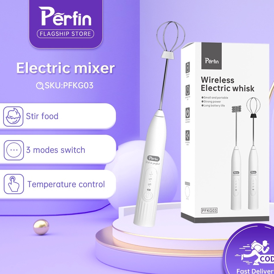 Jual Ce Perfin PFKG3 Hand Mixer Mini 2IN1 Coffee Mixer Hand Blender ...