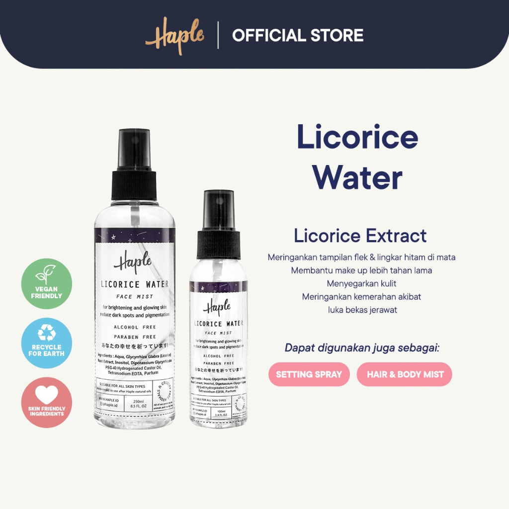 Jual HAPLE Licorice water (Face Mist) Shopee Indonesia