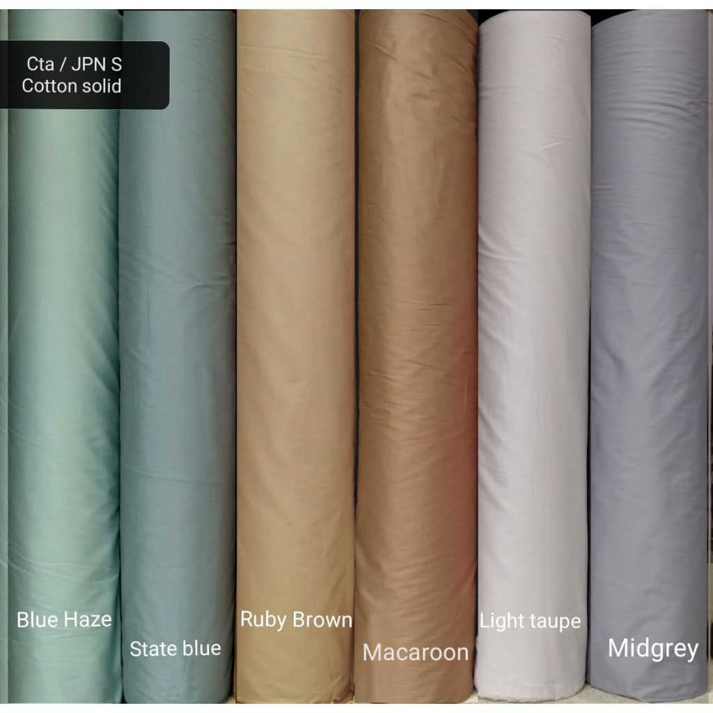 Jual Bahan Kain Katun Jepang Polos Meteran / Kain Sprei / Kain hotel