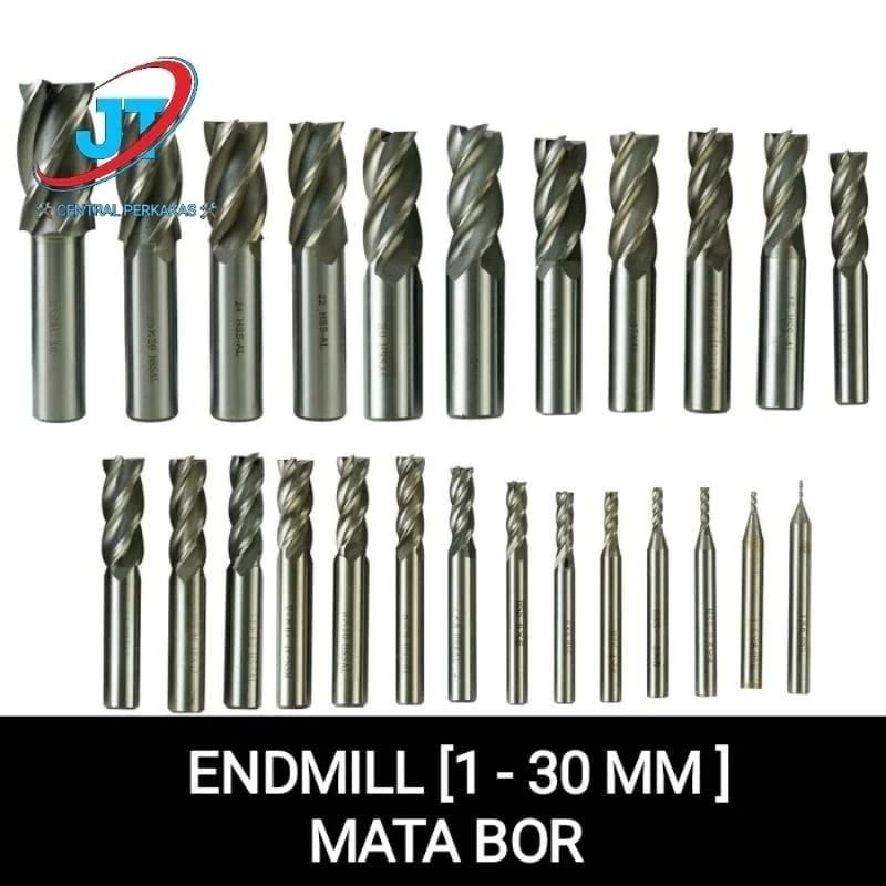 Jual Mata Bor Endmill End Mill Hss All Size Semua Ukuran