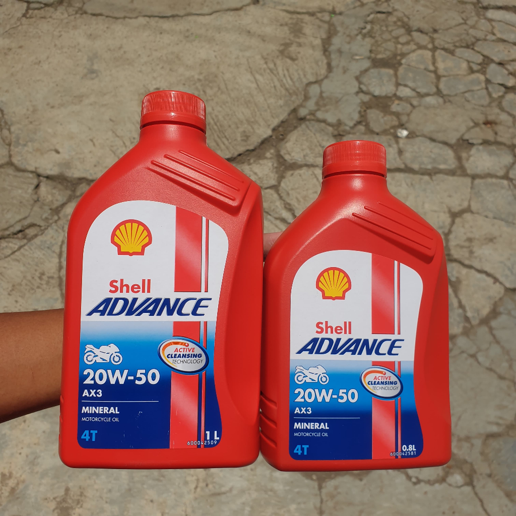 Jual Oli Mesin SHELL ADVANCE AX3 MINERAL 20W 50 0 8 Liter 1 Liter