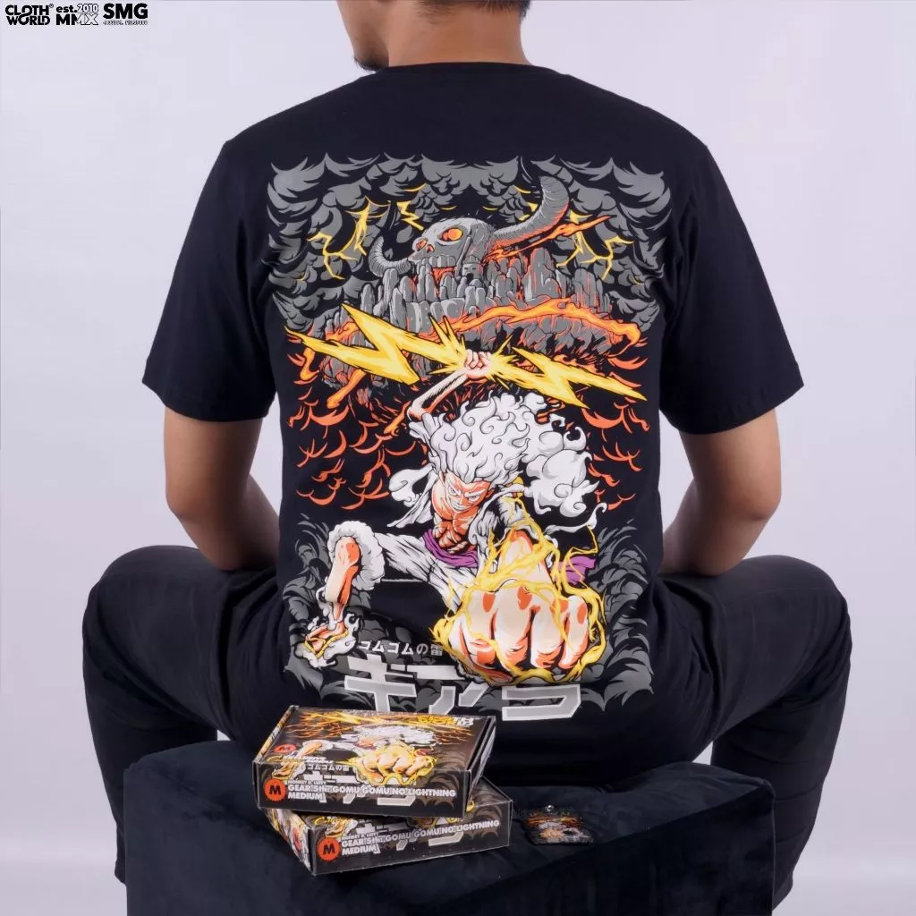 Monkey D. Luffy Gear Fifth 5 Sun God Nika Gomu Gomu No Lightning Anime One Piece Kaos