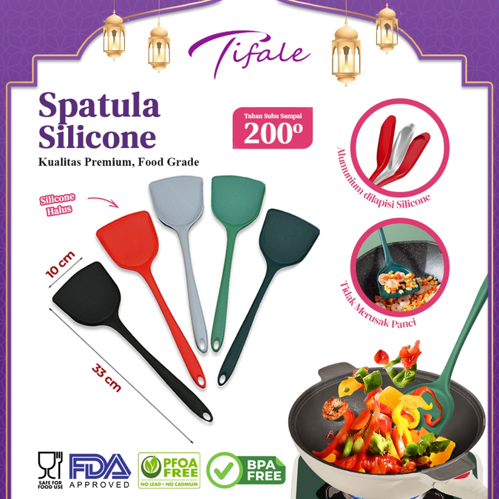 Jual Tifale Spatula Masak Bahan Silikon Premium Kualitas Food Grade