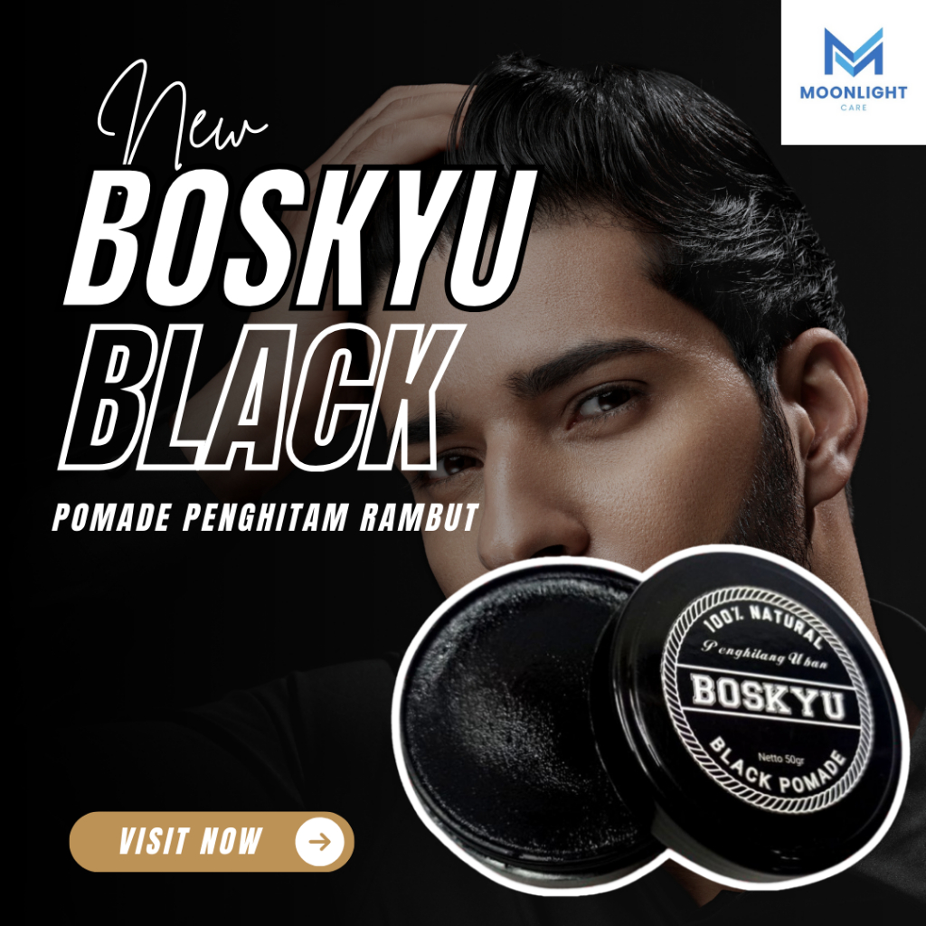 Jual Boskyu black pomade Hair Coloring penghilang uban penyamar rambut ...