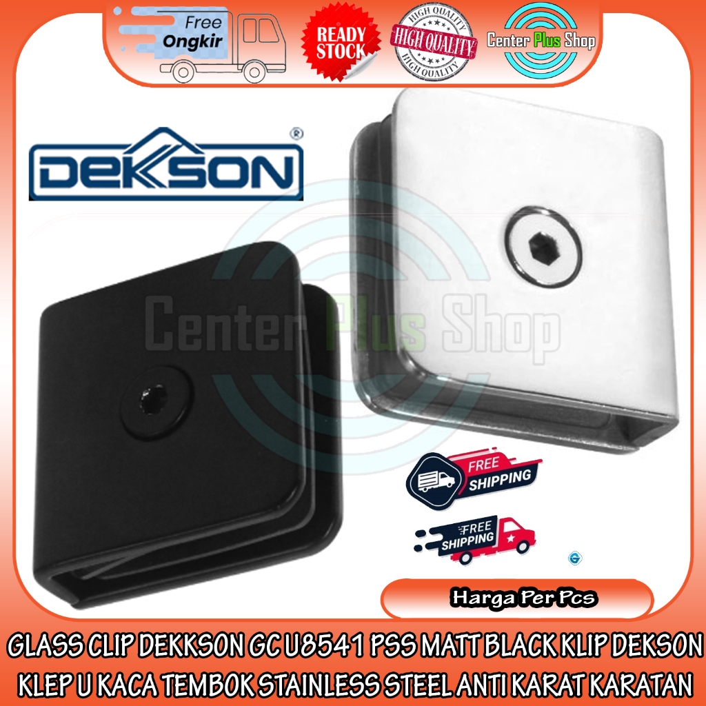 Jual Glass Clip Dekkson Gc U Pss Matt Black Klip Dekson Klep U Kaca Tembok Stainless Steel