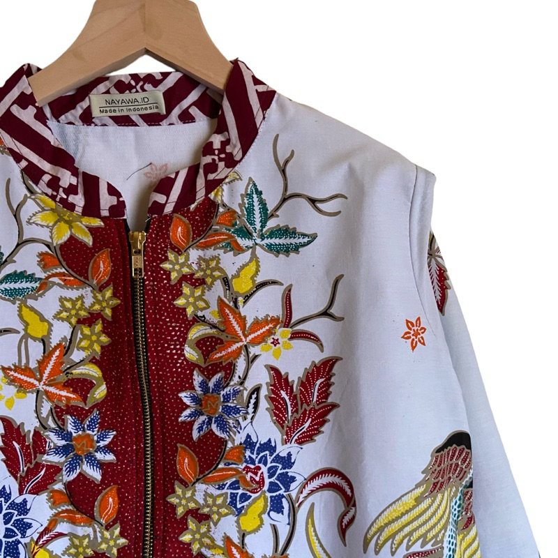Jual Batik Nayawa Salaras Blus Batik Modern Batik Kemerdekaan Merah ...