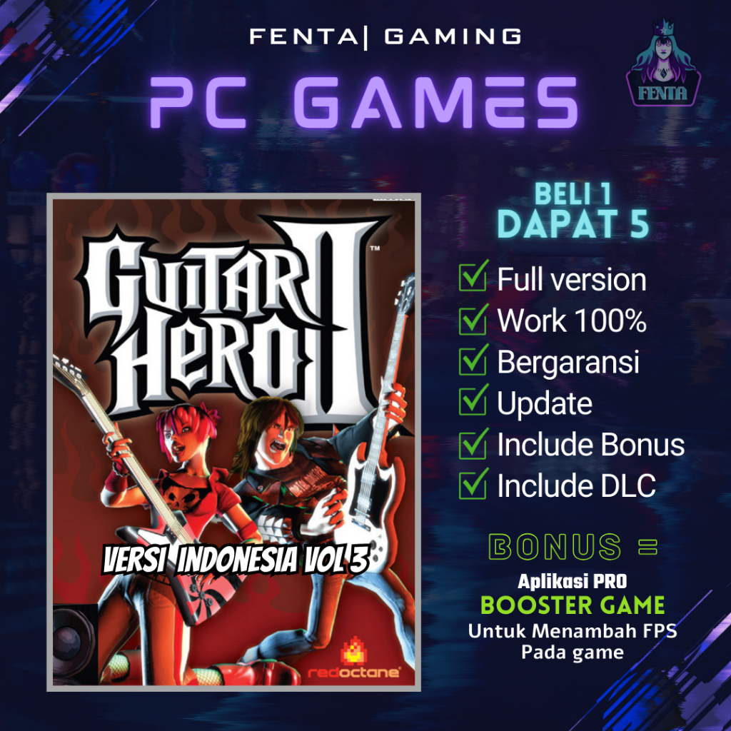 Jual GUITAR HERO VERSI INDONESIA VOL 3 - GAME PC - GAME LAPTOP | Shopee ...
