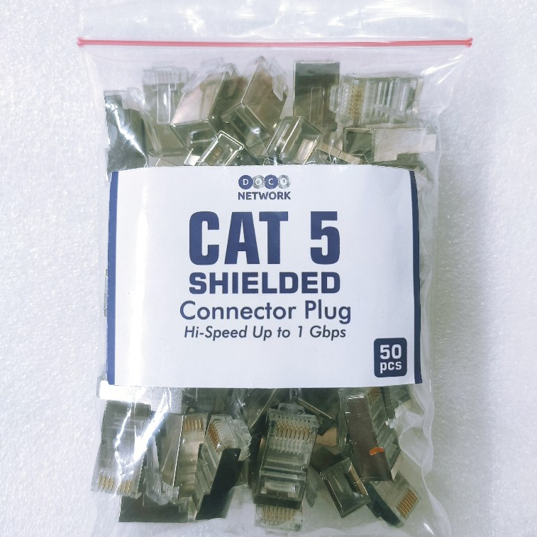 Jual Connector LAN RJ45 CAT5 Metal Konektor Kabel Kepala Plug Network ...