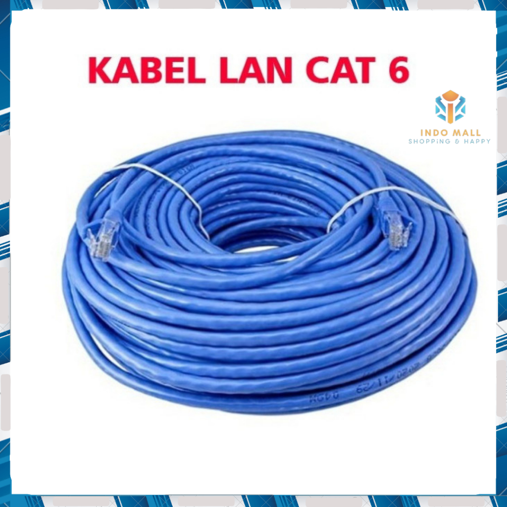 Jual Kabel LAN Cat6 RJ45 UTP Ethernet Internet - 2 METER Indomall ...