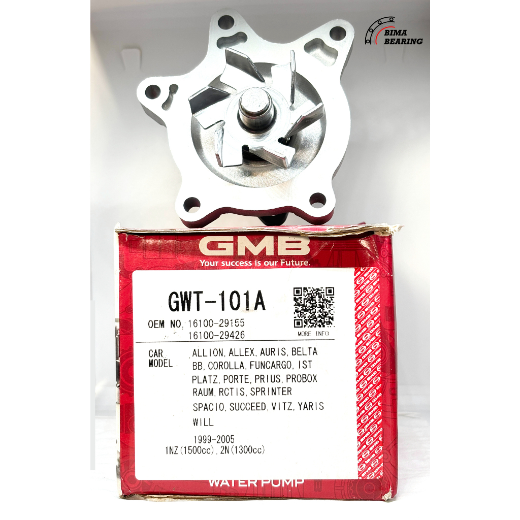 Jual WATER PUMP NEW VIOS YARIS GMB JAPAN GWT101A POMPA AIR GWT 101A ...