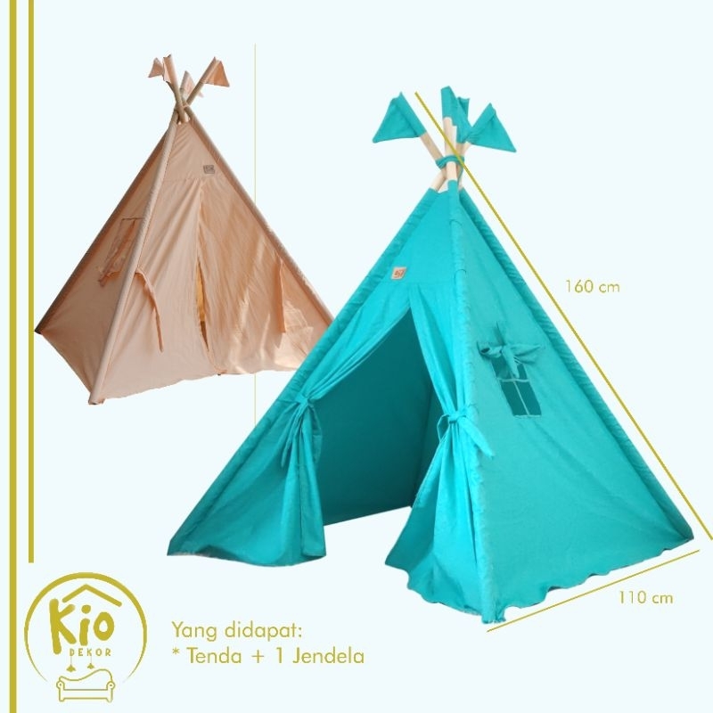 Jual Tenda Anak Tanpa Matras - Teepee Tent - Tenda Bermain - Tenda