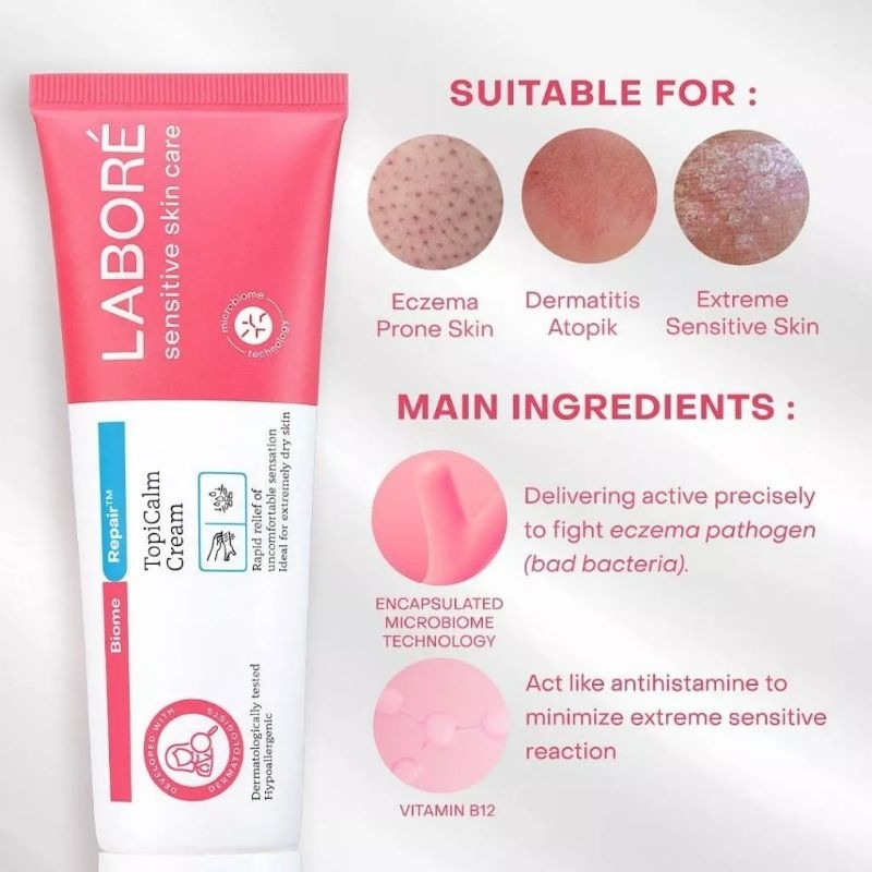 Jual LABORE Sensitive Skin Care BiomeRepair TopiCalm Cream 85ml/20ml ...