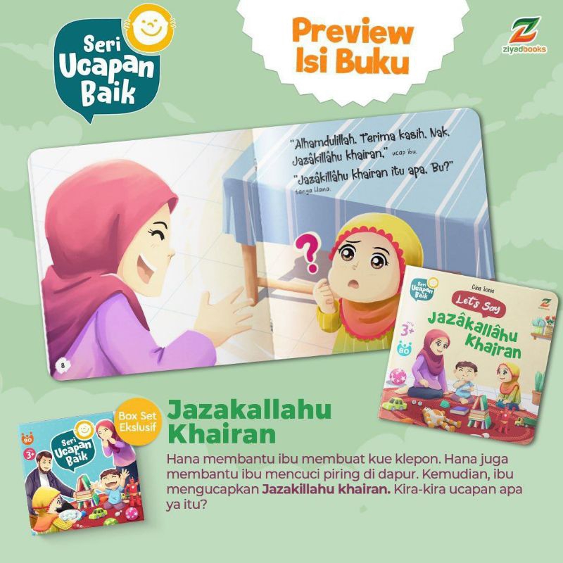 Jual Buku Cerita Anak SERI UCAPAN BAIK Kalimat Thayyibah Zikir Dzikir ...