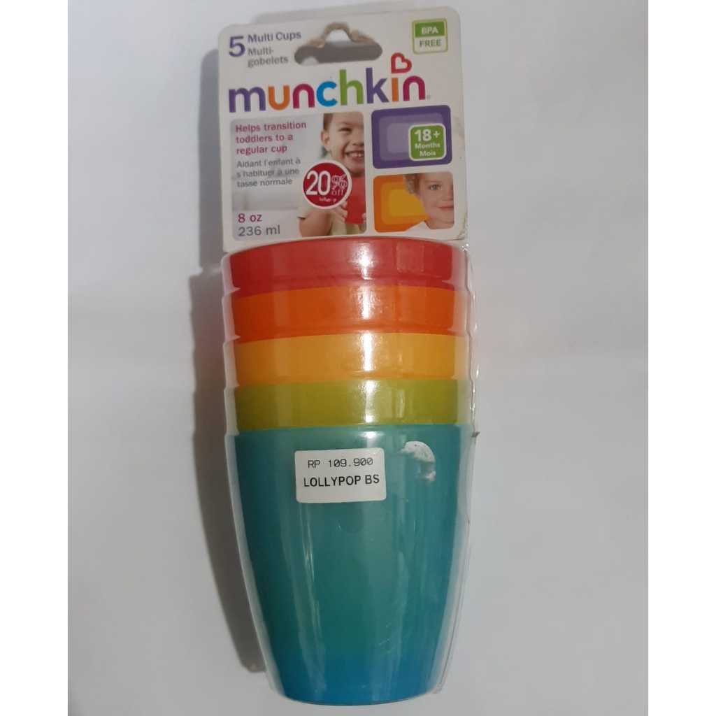 Jual MUNCHKIN 5 MULTI CUPS | GELAS MINUM BAYI DAN ANAK | Shopee Indonesia