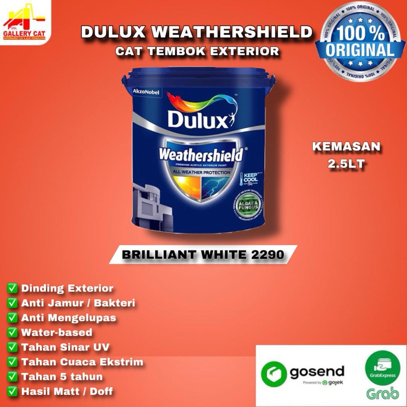 Jual Termurah Cat Tembok Exterior Dulux Weathershield Brilliant White