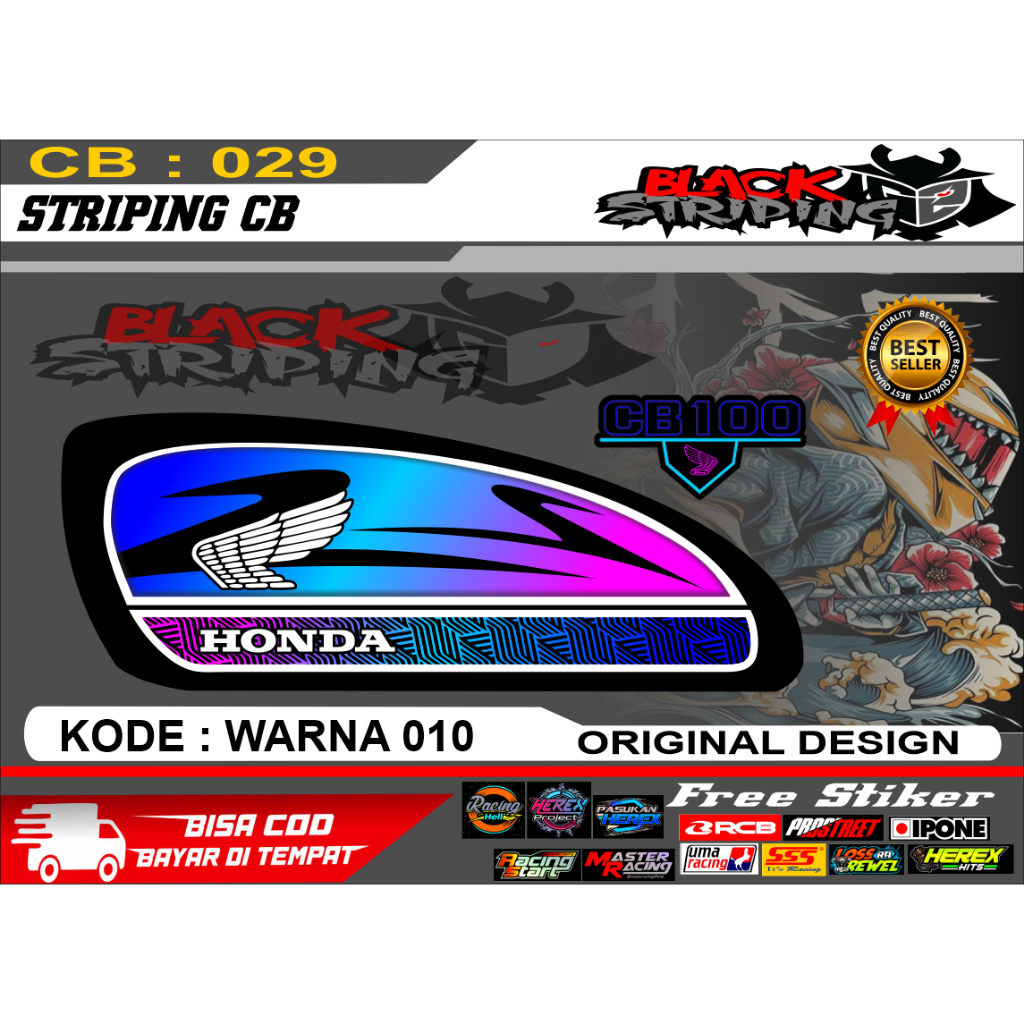 Jual STICKER STRIPING MOTOR CB 029 | Shopee Indonesia