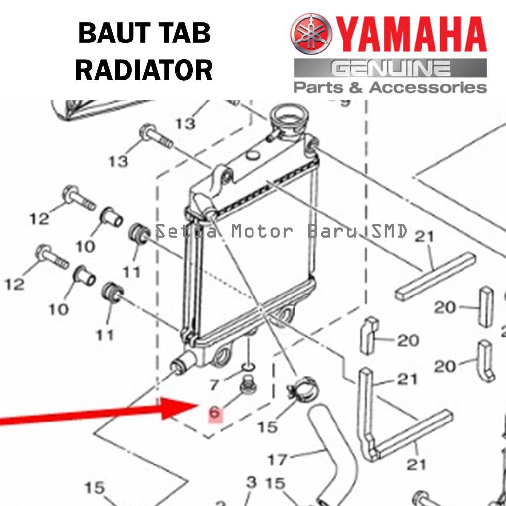 Jual Baut Tab Radiator Lexi All New Nmax N Max Aerox Old Asli Original ...