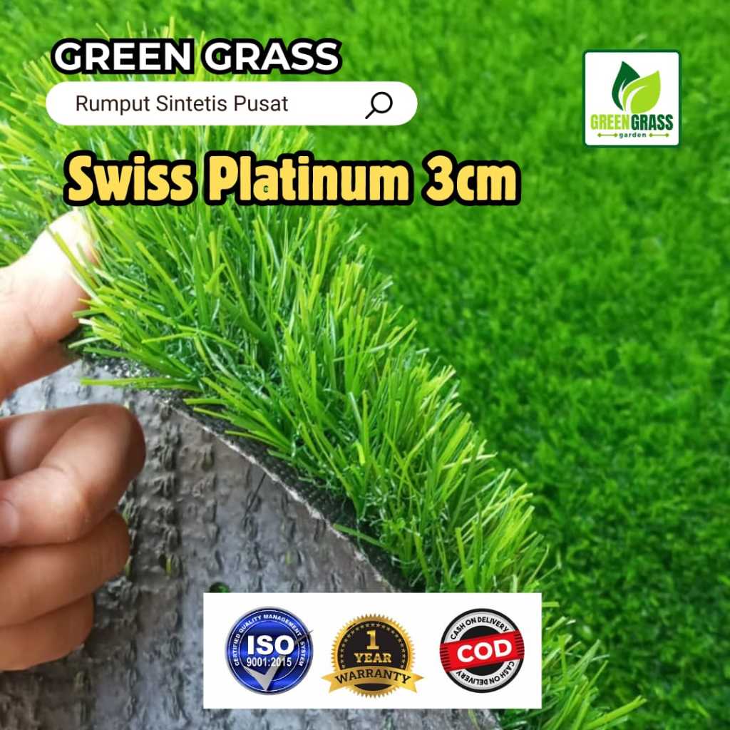 Jual Karpet Rumput Sintetis Untuk Lantai Swiss Platinum 3cm Dekorasi ...