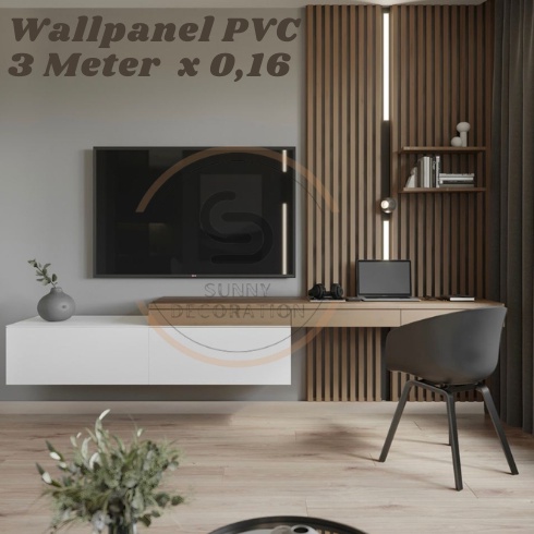 Jual ART R9W PROMO Wall panel WPC 3 meter Wood panel PVC Berbagai Macam ...