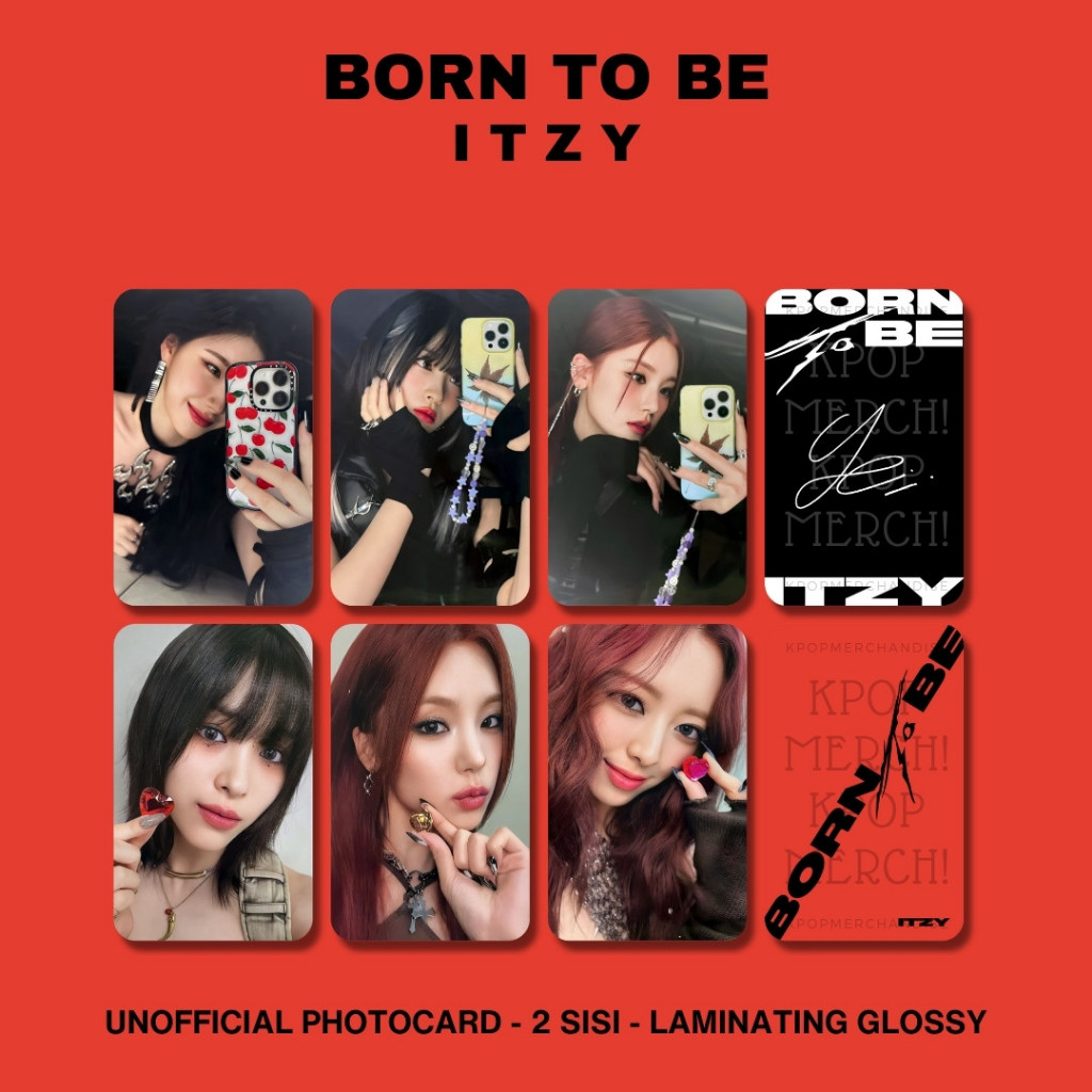 Jual photocard itzy born to be album chaeryeong lia ryujin yeji yuna pc ...