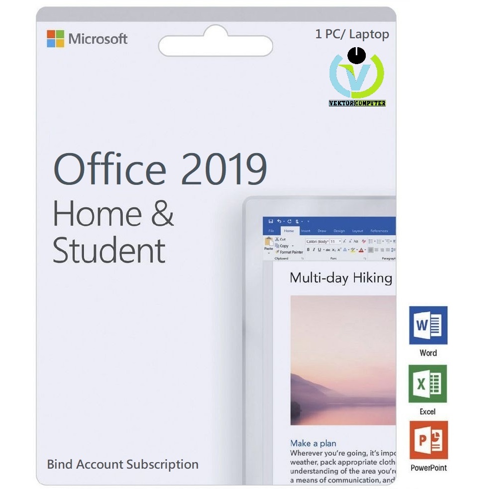 Jual Product Key Office 2019 Home & Student Retail Bind Account
