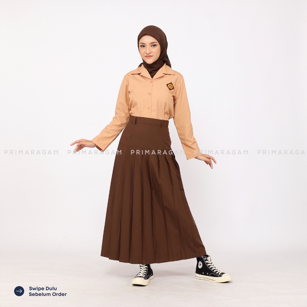 Jual Primaragam Rok Pramuka Smp Sma Panjang Rempel Lipit Bawah Pinggang ...