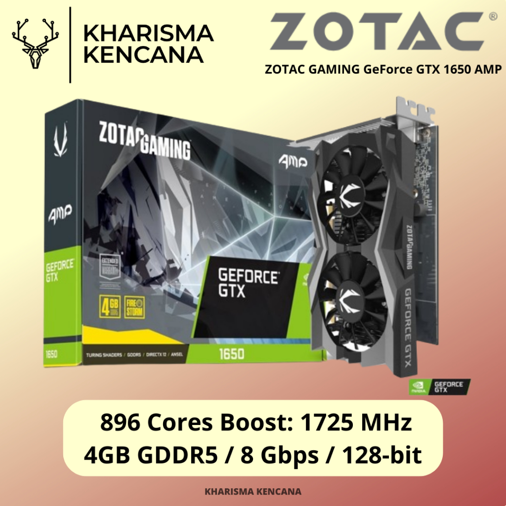 Zotac Gtx 1650 Amp 4gb Gddr6 1650 Amp Core Zotac Nvidia Gtx 1650