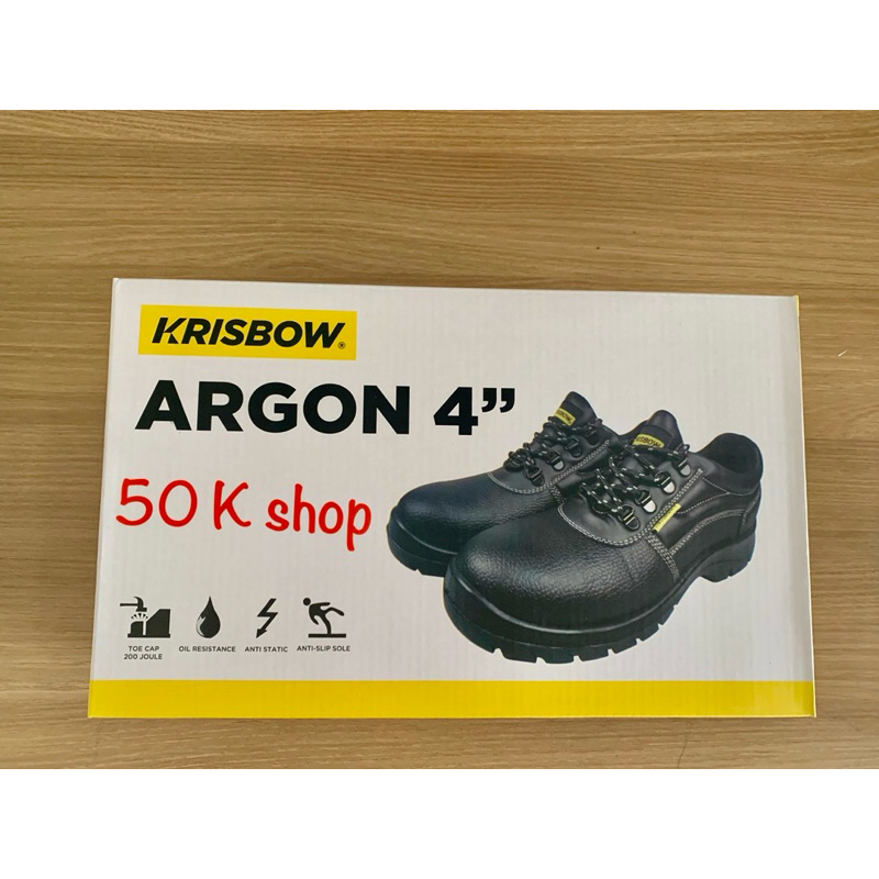 Jual Safety Shoes Argon Type 4 inch merk Krisbow Black | Shopee Indonesia
