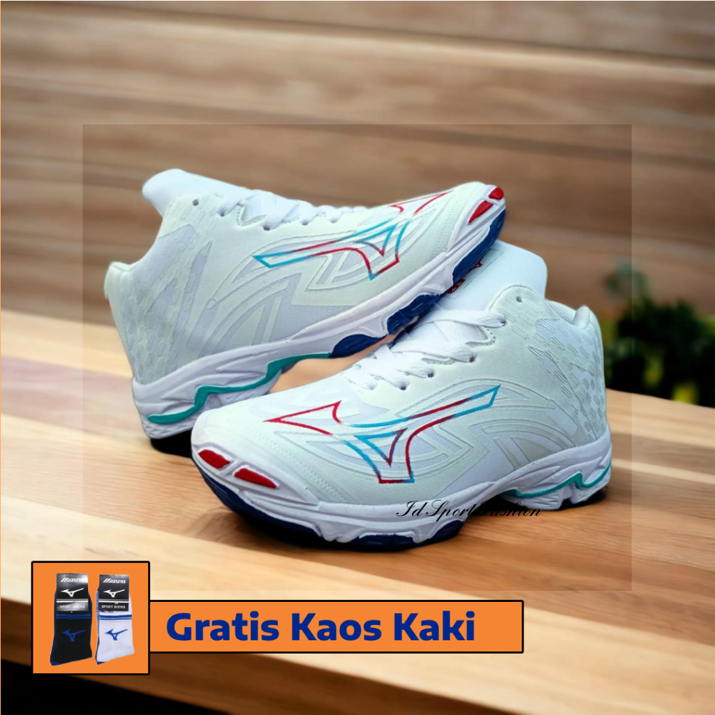 Promo !! Sepatu Voli Mizuno WLZ Super Grade Original Sepatu Wlz Mid  Terbaru 2024 Sepatu Voli Pria Mizuno Wave Lightning Z6 Mid, Sepatu Voli 