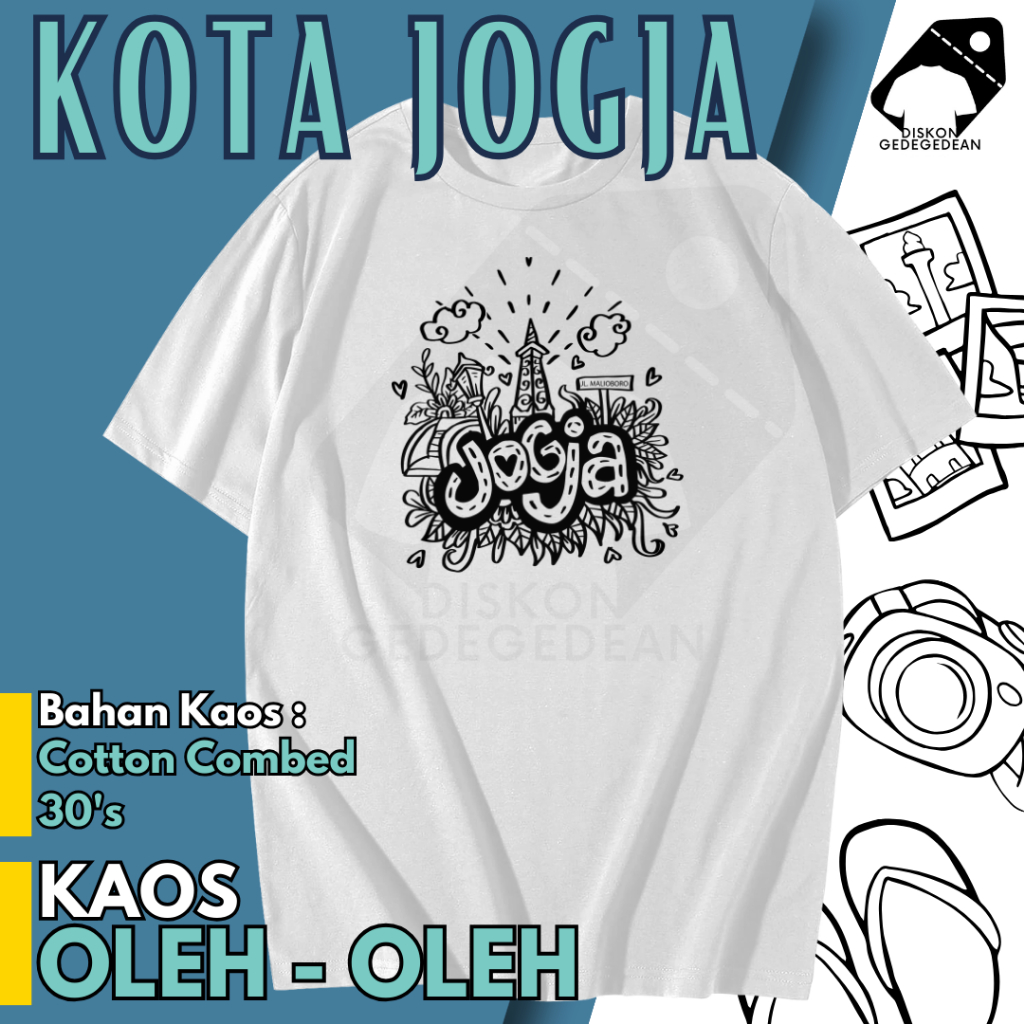 Jual Diskongedegedean Kaos Souvenir Kota Jogja Baju Tshirt Oleh Oleh ...