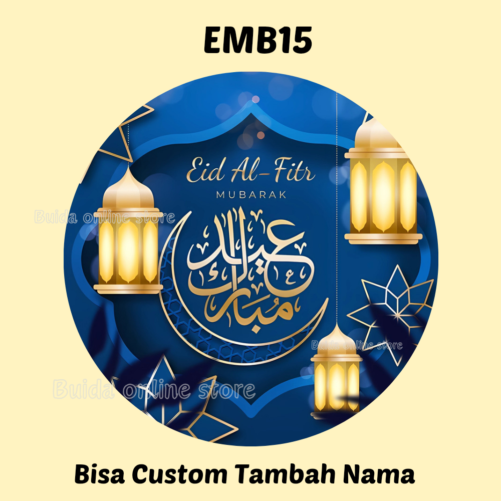 Jual Label Sticker Stiker Happy Eid Mubarak hangtag Selamat Hari Raya ...