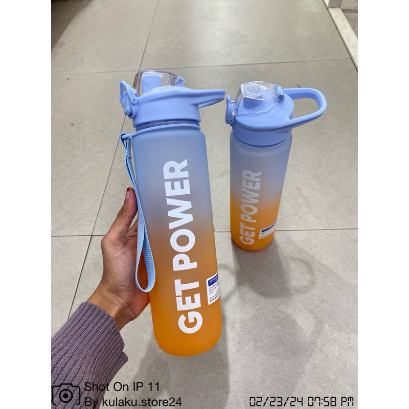 Jual MINISO bottle get power 1000ml / 1Liter botol olahraga gym with ...