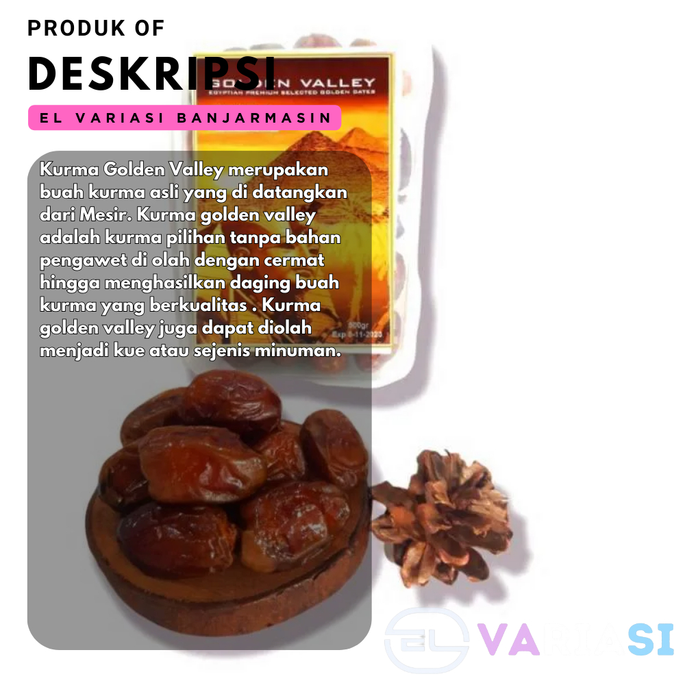 Jual Kurma Golden Valley / Kurma Mesir 1kg By. El Variasi | Shopee ...