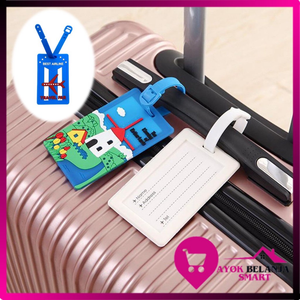 Jual ABS Name Tag Gantungan Koper Motif Lucu Bahan Silikon Luggage Tag ...