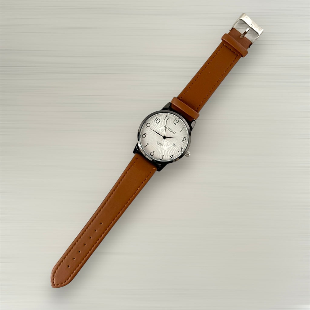 Jual Japanese Simple Leather Design Analog Men Watch Jam Tangan
