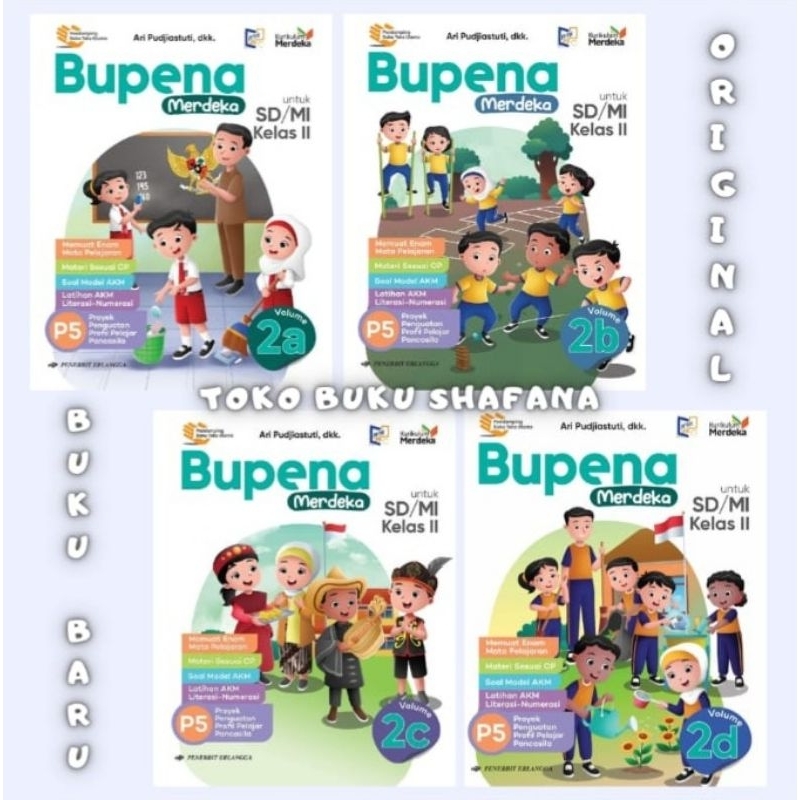 Jual Buku Bupena Volume 2A 2B 2C 2D SD/MI Kelas 2 Erlangga Kurikulum ...