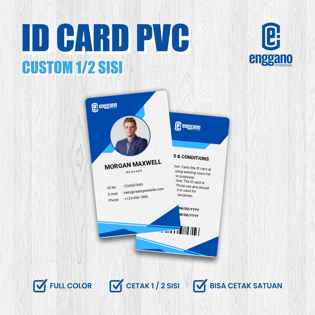 Jual Cetak Id Card Pvc Premium Kartu Anggota Pelajar Kartu Member 1 2