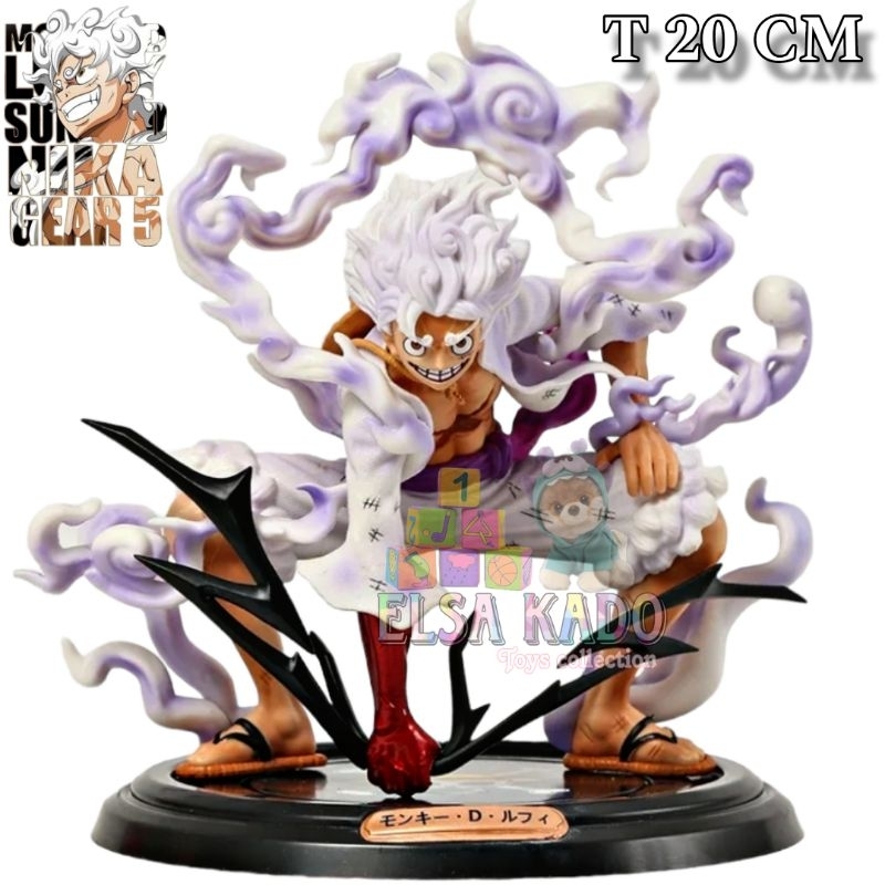 Jual Sun God Nika Luffy Gear 5 Action Figure One Piece Anime Monkey D ...