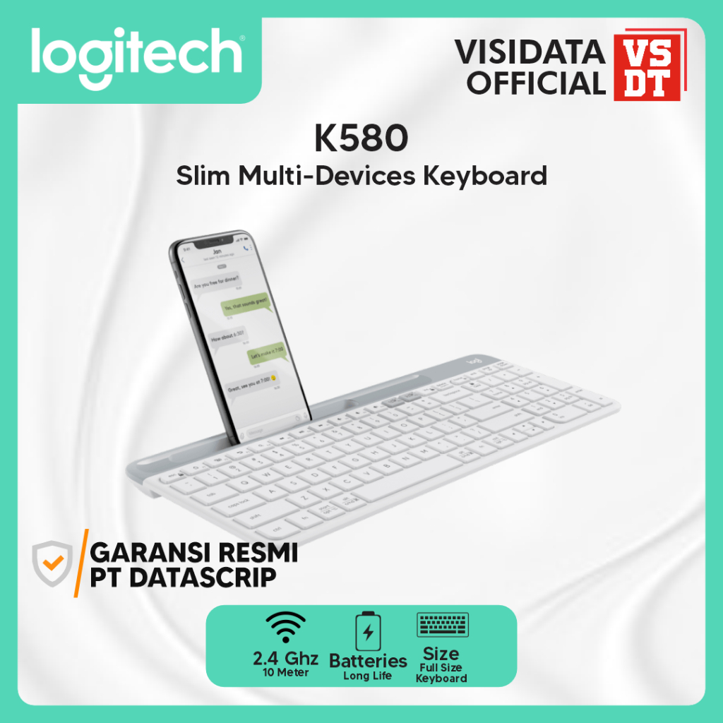 Jual Logi tech K580 Keyboard Slim MultiDevice Wireless USB & Bluetooth ...